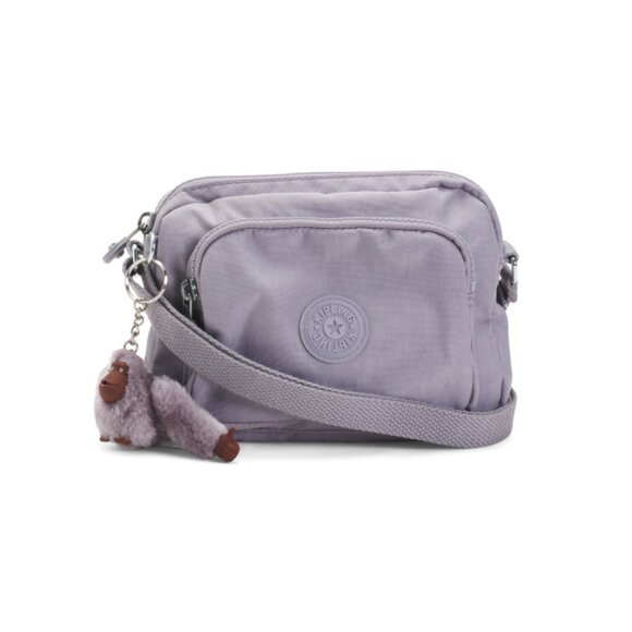 KIPLING Dove Grey Nylon Hubei Crossbody - Picture 1 of 2
